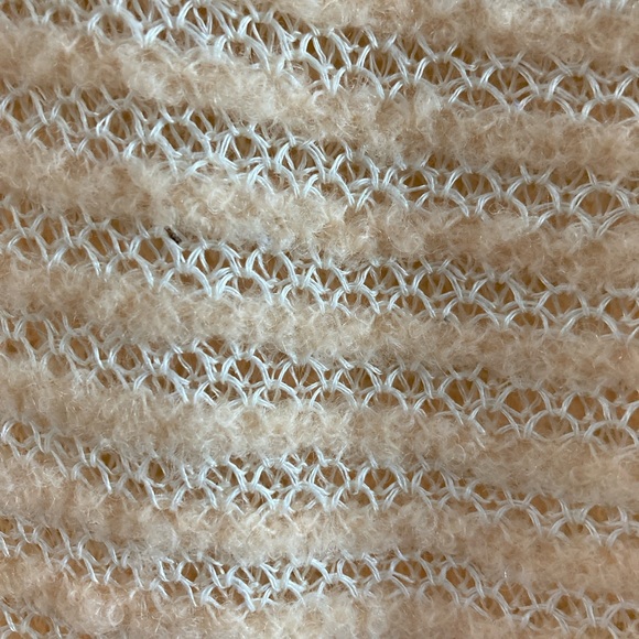 Free People Cream V-Neck Chunky Knit Sweater - Picture 3 of 6